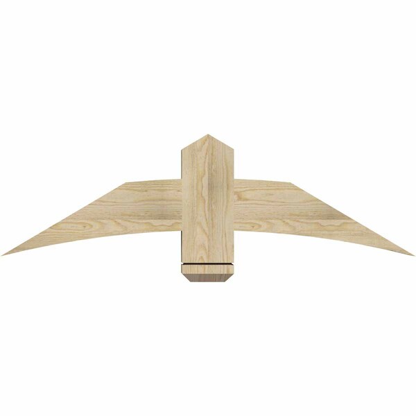 Ekena Millwork Bellingham Rough Sawn Timber Gable Bracket, Douglas Fir, 48"W x 14"H x 4"D x 6"F, 7/12 Pitch GBW048X14X0406BEL00RDF - main